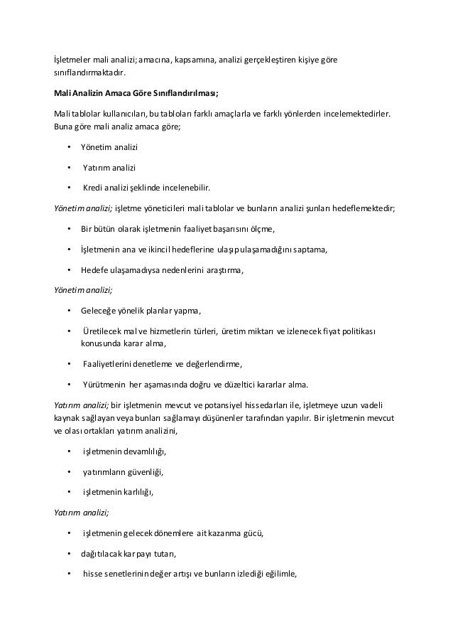 İşletmenin finansal analiz yöntemleri - başarının ana yolu İşletmenin finansal analiz yöntemleri - başarının ana yolu